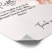 Roze Baby Beer & Ballons Luierraffel Poster (Hoek)