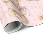 Roze Baby Beer Cadeaupapier (Rol Hoek)