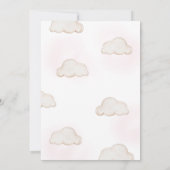 Roze Baby Beer Hete Luchtballon Baby shower Kaart (Achterkant)