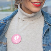 Roze Baby-belasting Ronde Button 5,7 Cm