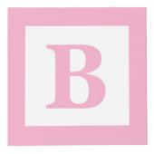 Roze Baby blok Sonogram Zwangerschap Keepsake Foto Kubus (Voorkant)