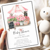Roze Baby Bloom Douche Uitnodiging