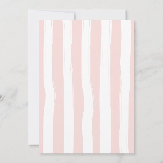 Roze Baby Bloom Douche Uitnodiging (Achterkant)