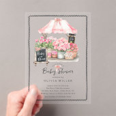 Roze Baby Bloom Douche Uitnodiging (Insitu (Draagbaar))