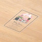 Roze Baby Bloom Douche Uitnodiging (Laagn)