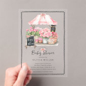 Roze Baby Bloom Shower Uitnodiging (Insitu (Draagbaar))