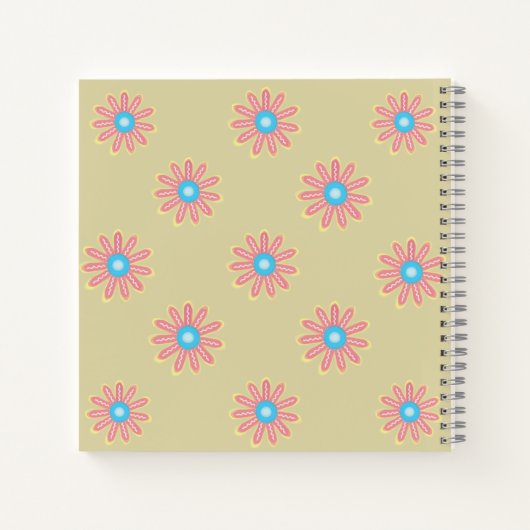 Roze Baby Blue Daisies Bible Study Journal Notitieboek (Achterkant)