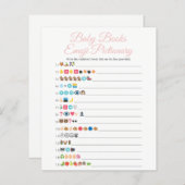 Roze Baby boeken Emoji Pictionary Game (Voorkant / Achterkant)
