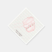 Roze Baby Bonnet Dop Papier Servet (Hoek)