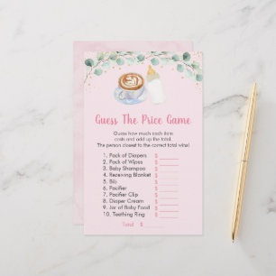 Roze Baby breekt koffie en het prijsspel