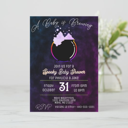 Roze Baby brouwt Kaart (Staand voorkant)