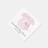 Roze Baby Bubble Papier Servet (Hoek)