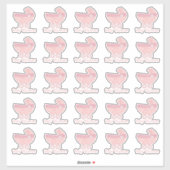 Roze Baby Buggy Baby shower Stickers (Vel)