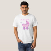 Roze Baby Buggy Het is een meisje van papa's T-shirt (Voorkant volledig)