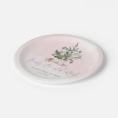 Roze baby buiten papieren bordje (Gekanteld)