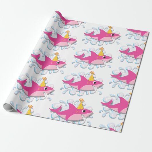 Roze baby cadeaupapier (Uitgerold)