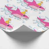 Roze baby cadeaupapier (Hoek)