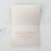 Roze  Baby Carriage Baby shower Bedankkaart (Binnen)