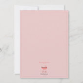 Roze Baby Carriage Baby shower Invitation Kaart (Achterkant)
