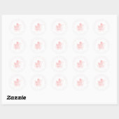  Roze Baby Carriage Baby shower Ronde Sticker (Vel)