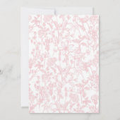 roze Baby Carriage Baby shower uitnodiging (Achterkant)