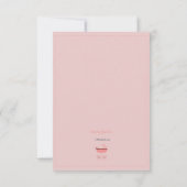 Roze Baby Carriage Bedankt Notecard Kaart (Achterkant)