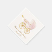 Roze Baby Carriage Grandmillennial servet (Hoek)