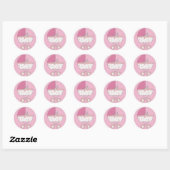 Roze Baby Carriage Sticker (Vel)