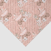 Roze Baby Carriages Tissuepapier (Detail)
