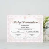 Roze Baby-certificaat (Staand voorkant)