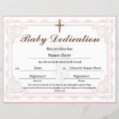 Roze Baby-certificaat (Voorkant)