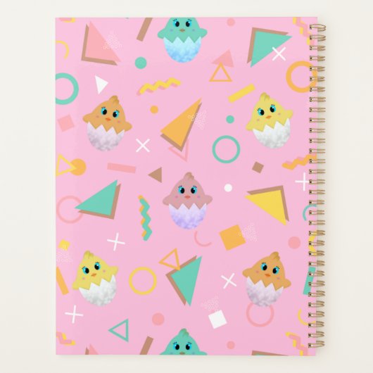 Roze Baby Chick Planner (Achterkant)