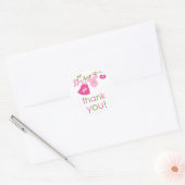 Roze Baby Clothesline Dank u wel sticker (Envelop)