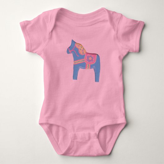 Roze Baby Dala Romper (Voorkant)