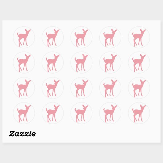 Roze Baby Deer Sticker (Vel)