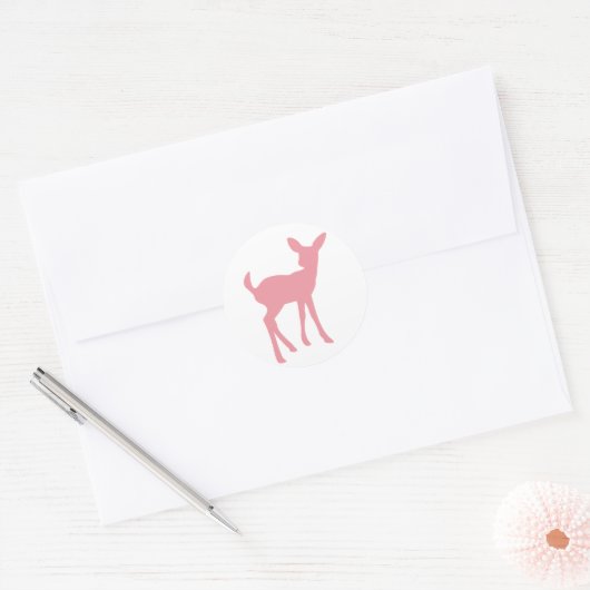 Roze Baby Deer Sticker (Envelop)