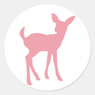 Roze Baby Deer Sticker
