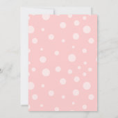 Roze baby dinosaur 2e verjaardag uitnodiging (Achterkant)