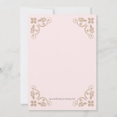 Roze Baby Doll Lingerie Shower Party-uitnodigingen Kaart (Achterkant)