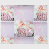 roze baby-doucheverpakkingspapier cadeaupapier (Vlak)