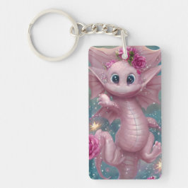 Roze Baby Dragon Sleutelhanger