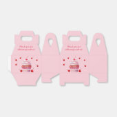 Roze Baby Eerste Kersen & Cupcake Verjaardagsfeest Bedankdoosjes (Uitgevouwen)