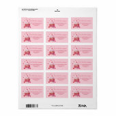 Roze Baby Eerste Kersen & Cupcake Verjaardagsfeest Etiket (Full Sheet)