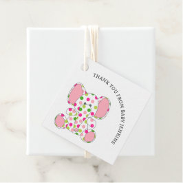 Roze Baby Elephant Bedankjes Labels