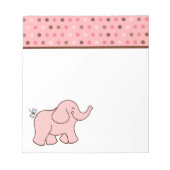 Roze Baby Elephant Notitieblok (Voorkant)