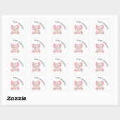 Roze Baby Elephant Vierkante Sticker (Vel)