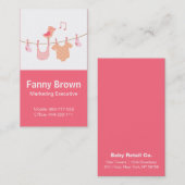 Roze Baby en Kinder bedrijven Visitekaartje (Voorkant / Achterkant)