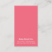 Roze Baby en Kinder bedrijven Visitekaartje (Achterkant)