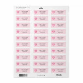 ROZE BABY FEET schattige voet prints Etiket (Full Sheet)