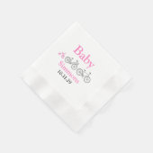 Roze Baby Fiets Servet (Hoek)